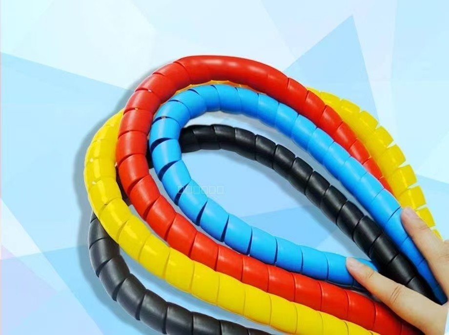 Wire And Cable Spiral Wrapping Tube / PP Spiral Protective Sleeve factory